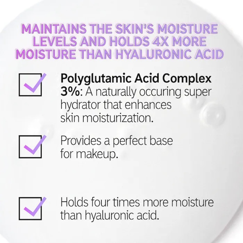The Inkey List Polyglutamic Acid Serum Locks in Moisture Makeup Base Smooth Skin - Picture 5 of 7